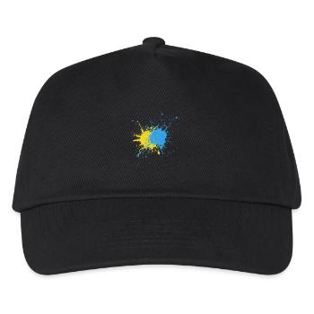 Kreativer Farbschlag Design - Kinder Basecap - Schwarz - Vorne