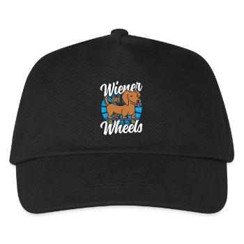 Skateboard Skater Skateboarder Dachshund - Kids’ Baseball Cap - black - Front