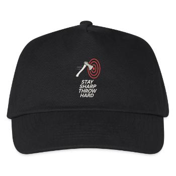 Lustige Axt Werfen Meme Ax Mir Alles Scharfe - Kinder Basecap - Schwarz - Vorne