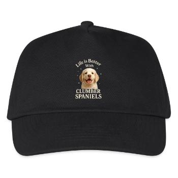 Clumber Spaniel - Kinder Basecap - Schwarz - Vorne