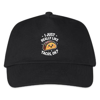 Taco Spruch Mexikanisches Essen Witz Taco Geschenk - Kinder Basecap - Schwarz - Vorne