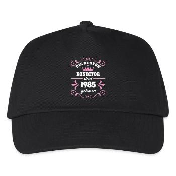 Konditorin Geburtstag 1985 Jahrgang Konditorei Geb - Kinder Basecap - Schwarz - Vorne