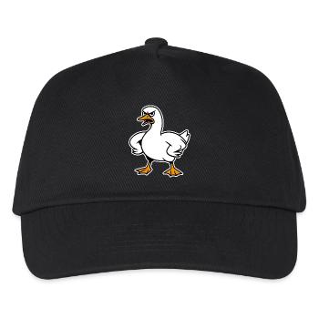 Lustige wütende Gans - Kinder Basecap - Schwarz - Vorne
