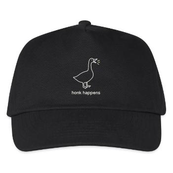 Funny Geese Meme Chaos Honk Certified Silly - Kids’ Baseball Cap - black - Front