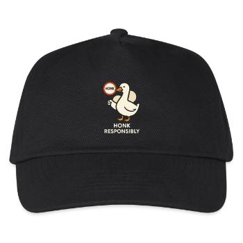 Funny Geese Meme Chaos Honk Certified Silly - Kids’ Baseball Cap - black - Front
