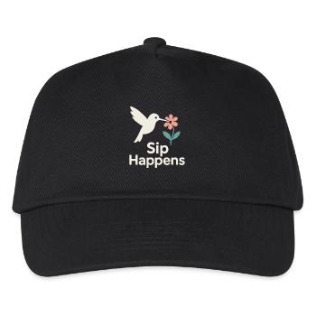 Funny Hummingbird Mem Winziger Vogel Big Energy - Kinder Basecap - Schwarz - Vorne