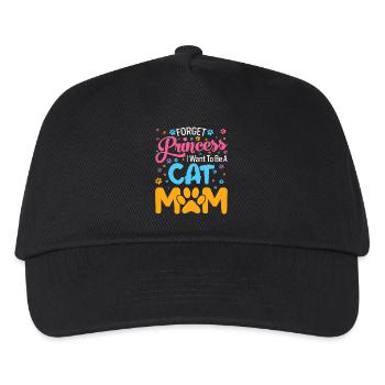 Ich will Katzenmama sein - Kinder Basecap - Schwarz - Vorne
