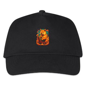 Laser Paws City Rampage, Shiba Inu Dog  - Kids’ Baseball Cap - black - Front