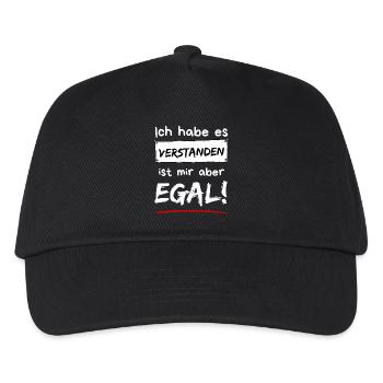 Ich habe es verstanden. Ist mir aber egal! - Kinder Basecap - Schwarz - Vorne