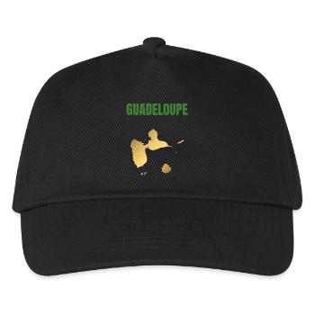 T-shirt Guadeloupe carte dorée Antilles - Casquette de baseball Enfant - noir - Devant