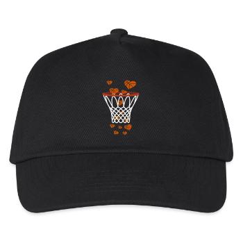 Basketball Liebe Hoop - Kinder Basecap - Schwarz - Vorne