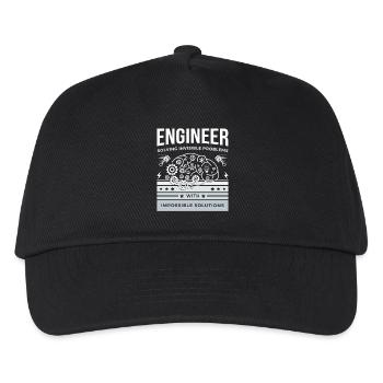 INGENIEUR – Unsichtbare Probleme lösen T-Shirt - Kinder Basecap - Schwarz - Vorne