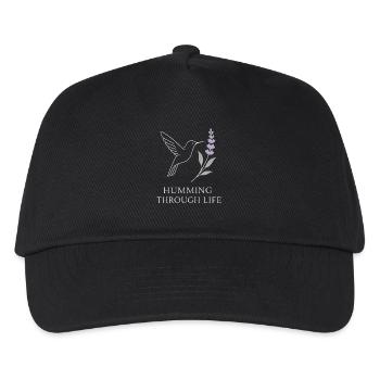 Funny Hummingbird Mem Winziger Vogel Big Energy - Kinder Basecap - Schwarz - Vorne
