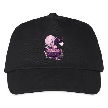 Kawaii Goth Pastel Chat Zombie Ramen - Casquette de baseball Enfant - noir - Devant