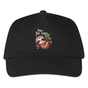Sloth Lazy Day Nope Not Today - Casquette de baseball Enfant - noir - Devant