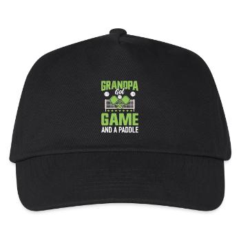Pickleball Opa Großeltern Paddlespiel Geschenk - Kinder Basecap - Schwarz - Vorne