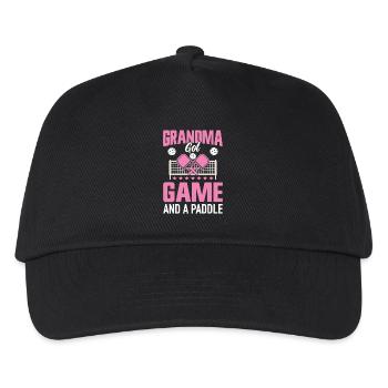 Pickleball Oma Großeltern Paddlespiel Geschenk - Kinder Basecap - Schwarz - Vorne