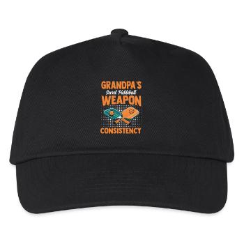 Opa Geheimniss Pickleball Schläger Tennis Sport - Kinder Basecap - Schwarz - Vorne