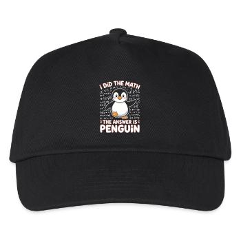 I Did The Math The Answer Is Penguin - Kids’ Baseball Cap - black - Front