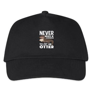 Seeotter Cartoon Haustier Ein Otter - Kinder Basecap - Schwarz - Vorne