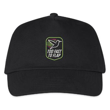 Funny Hummingbird Mem Winziger Vogel Big Energy - Kinder Basecap - Schwarz - Vorne