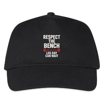 Lustige Bank Pressedmeme Spot Me Bro Powerlifting - Kinder Basecap - Schwarz - Vorne