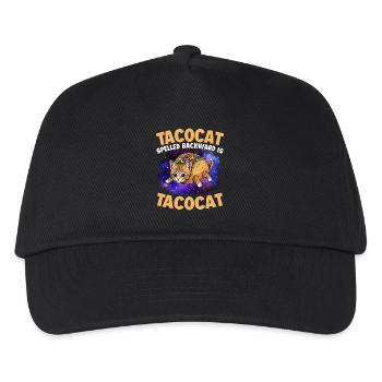 Tacocat rückwärts geschrieben ist Tacocat - Kinder Basecap - Schwarz - Vorne
