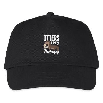 Seeotter Cartoon Therapie - Kinder Basecap - Schwarz - Vorne
