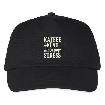 Coffee Cow Stress - Kids’ Baseball Cap - black - Front