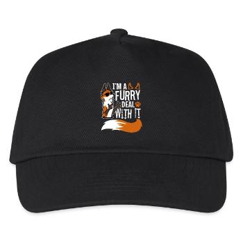 I'm A Furry Deal With It - Kids’ Baseball Cap - black - Front