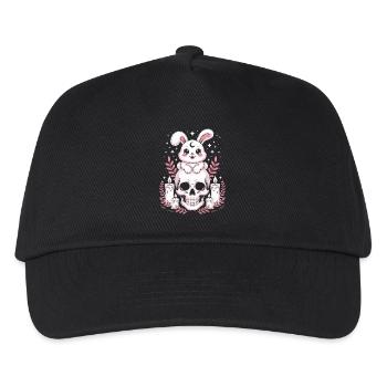 Kawaii Pastel Goth Hase - Kinder Basecap - Schwarz - Vorne