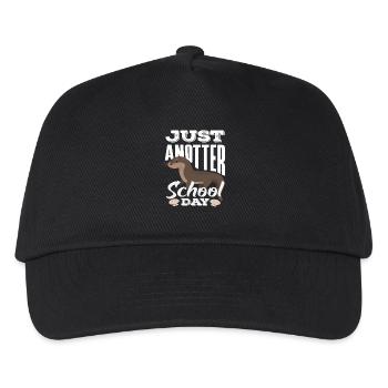 Seeotter Cartoon School Day - Kinder Basecap - Schwarz - Vorne