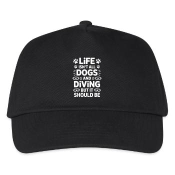 Diving Saying Dogs Funny Diving Gift - Kids’ Baseball Cap - black - Front
