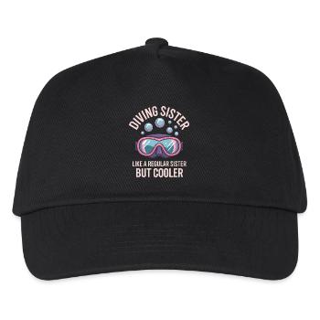 Diving Saying Sister Funny Diving Gift - Kids’ Baseball Cap - black - Front
