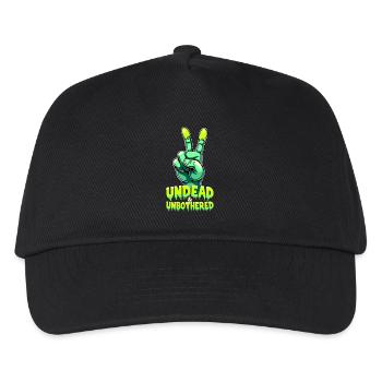 Undead and Unbothered Peace-Zeichen Zombie - Kinder Basecap - Schwarz - Vorne