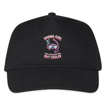 Diving Saying Girl Funny Diving Gift - Kids’ Baseball Cap - black - Front