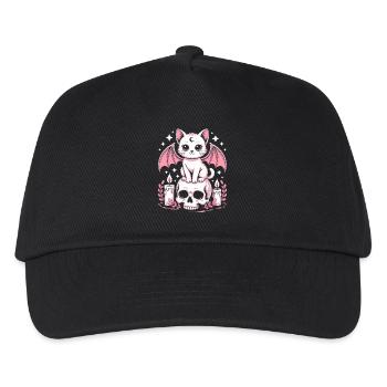 Chat Goth Pastel Kawaii - Casquette de baseball Enfant - noir - Devant