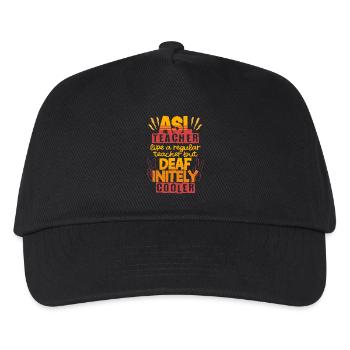 ASL Lehrer Deaf-inetly ASL Teacher - Kids’ Baseball Cap - black - Front