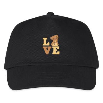 Seeotter Cartoon Liebe - Kinder Basecap - Schwarz - Vorne