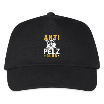 Tierschutz ANTI PELZ CLUB Anti Fur Lustig - Kinder Basecap - Schwarz - Vorne