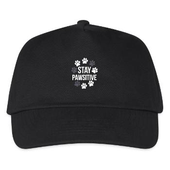 Stay Pawsitive Pawprints Tee - Kids’ Baseball Cap - black - Front