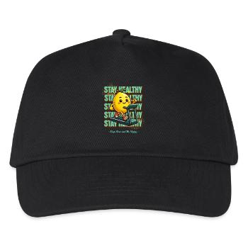 Limonade Lemonade Zitronen Design Stay Healthy - Kinder Basecap - Schwarz - Vorne