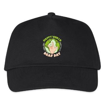 ASL Sign Language Interpreter World Deaf Day - Kids’ Baseball Cap - black - Front
