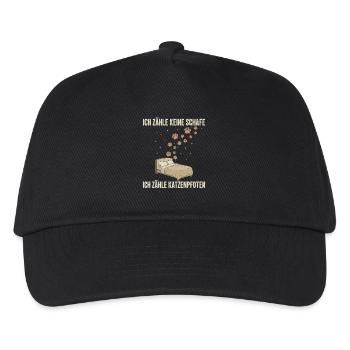 I Count Cat Paws Bed Decor - Kids’ Baseball Cap - black - Front