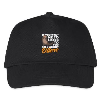 Conversation sur la loutre de mer dessin animé - Casquette de baseball Enfant - noir - Devant
