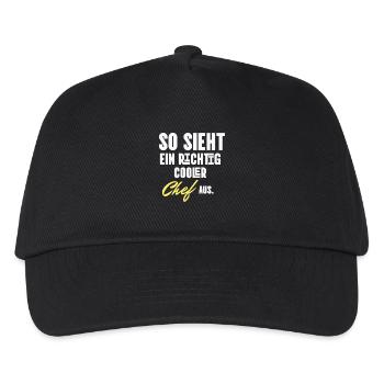 So sieht ein echt cooler Chef aus - Kinder Basecap - Schwarz - Vorne