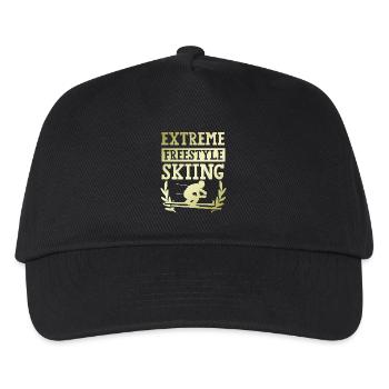 Freestyle Skiing - Kids’ Baseball Cap - black - Front