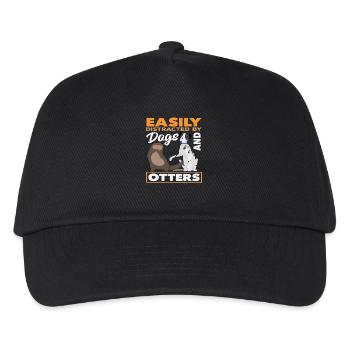 Dogs Sea Otter Cartoon - Kids’ Baseball Cap - black - Front
