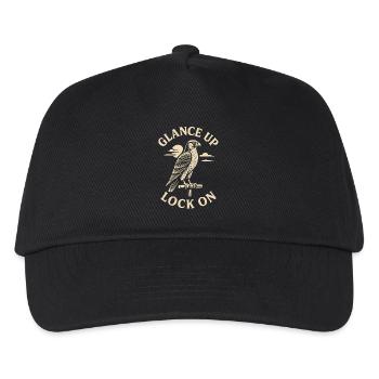 Falcon Glance Up Lock On Falconry Enthusiast - Kids’ Baseball Cap - black - Front