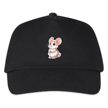 Maus - Kinder Basecap - Schwarz - Vorne